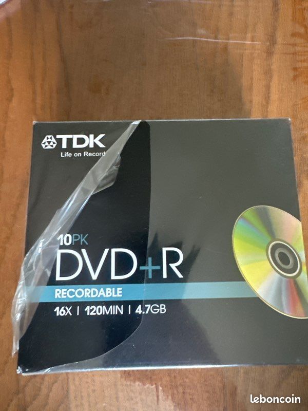 10 DVD+R TDK vierge neuf 120min 4.7gb (image 1)