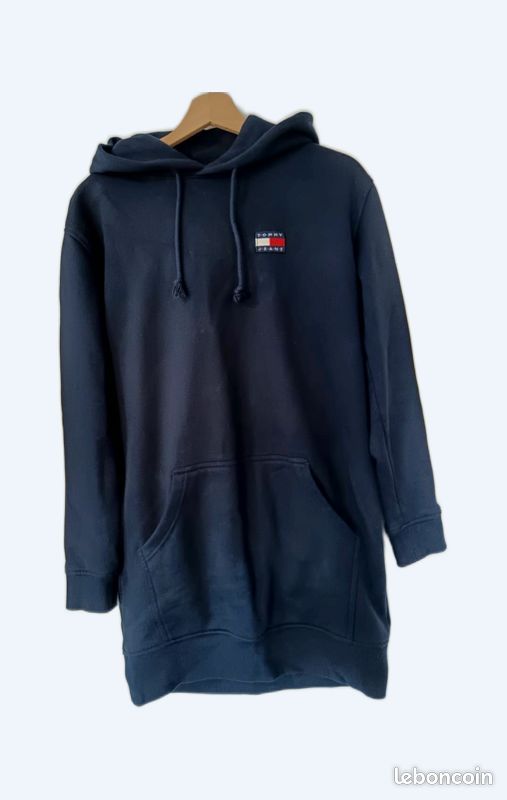 Robe pull oversize femme Tommy Hilfiger taille S 36 bleu marine