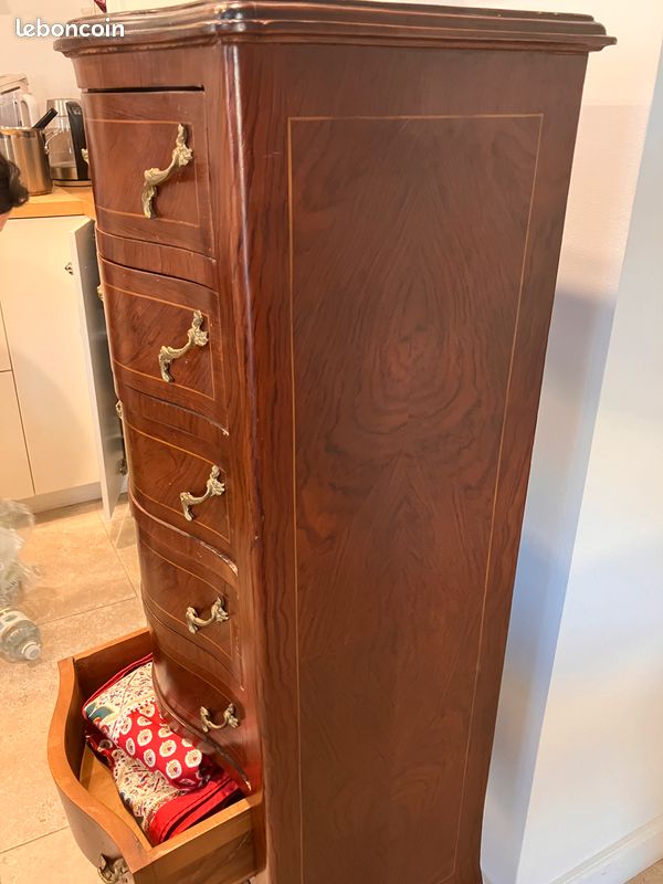 Semainier bois style Louis XV meuble rangement (image 4)