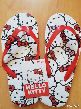 Sandales Tongs Hello Kitty Victoria Couture - Blanc, Taille UK 6 / EU 39, Neuf Avec Petits Défauts