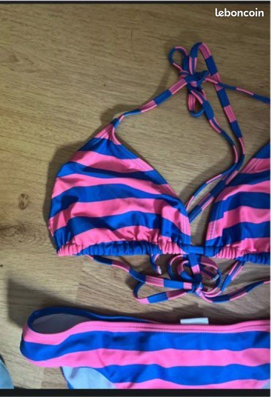 Maillot de bain rayé taille M (image 1)