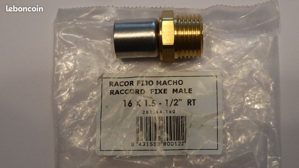 Lot de 10 raccords PER à sertir, mâle fixe 12-15/21 ou 16-15/21 (image 2)