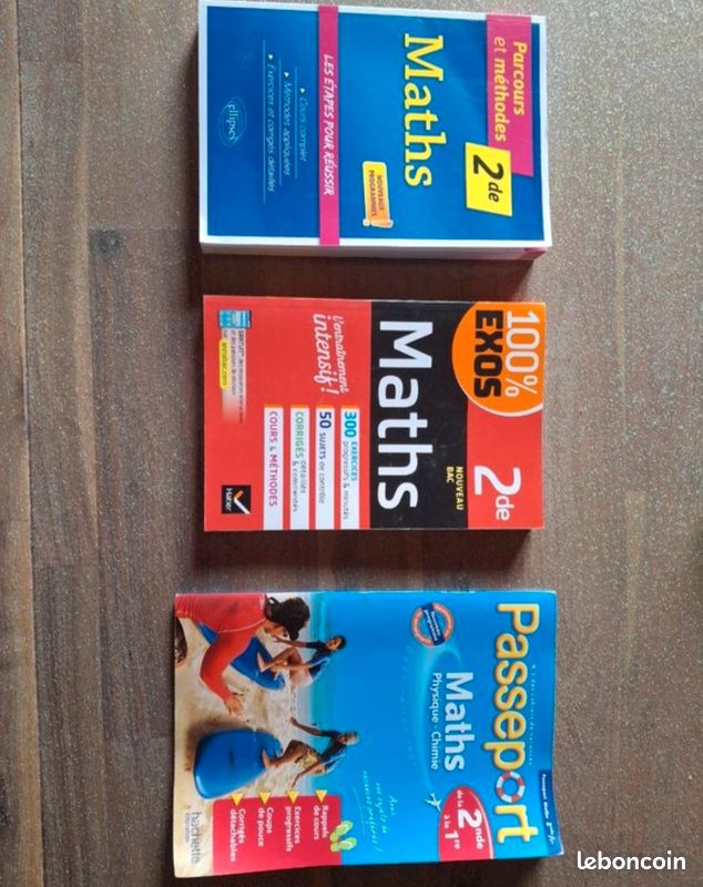 Lot de 3 livres de maths seconde (image 1)
