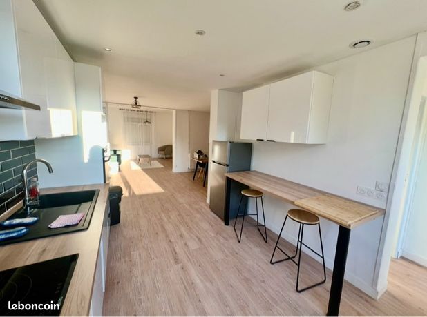 Maison meublée rénovée – 2 chambres + bureau, grand jardin – Proche hôpital