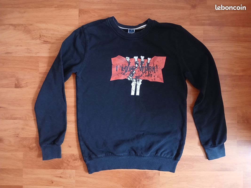 Sweat noir mixte taille S (image 1)
