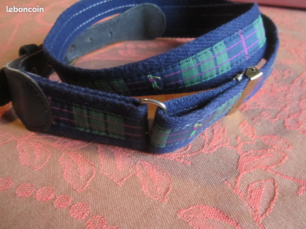 Ceinture tissu écossais et sangle brodé jouer de golf (image 8)