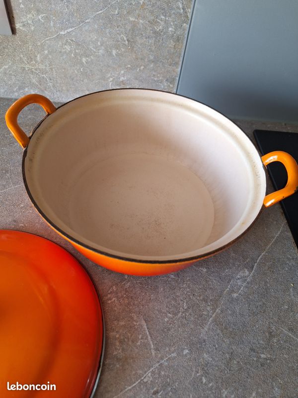 Ancienne Cocotte émaillée – Grande Taille – Compatible Gaz – Vintage
