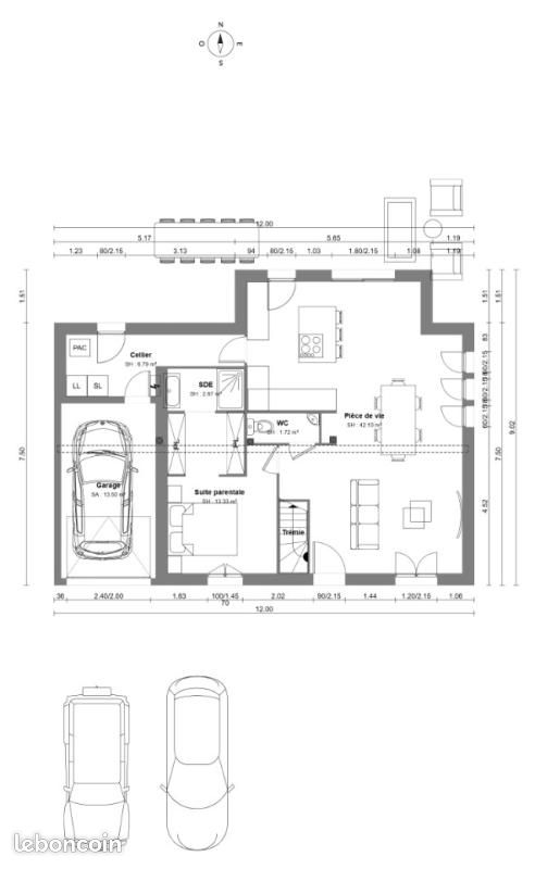 Maison 3 pièces 130 m² · à Grisy-les-Plâtres · 130 m² · 429 200 €
