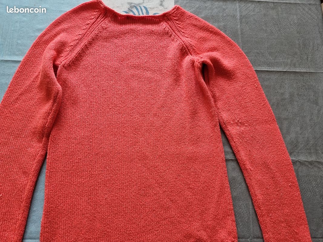 Pull rose fushia 14 ans Okaidi en bon état (image 2)