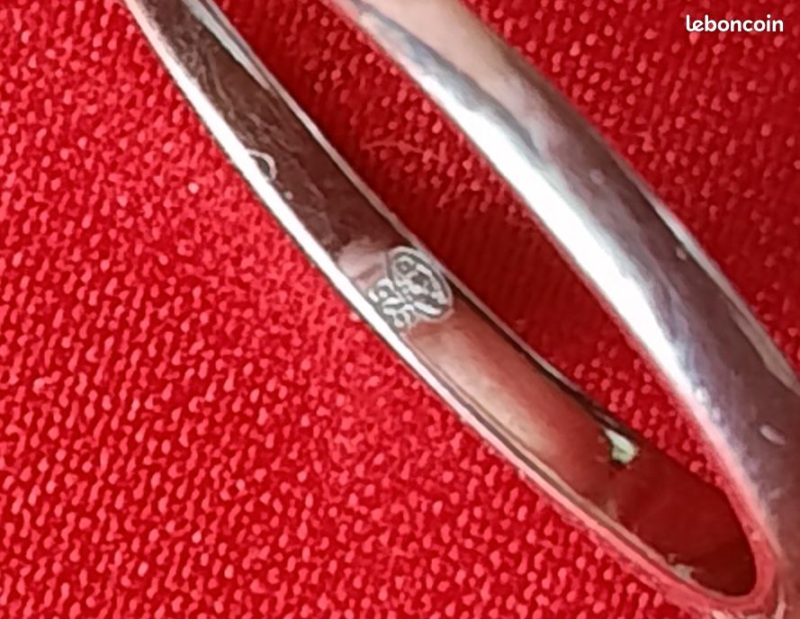 Bague argent925e taille55 cœur incrustations métal sculpté (image 2)