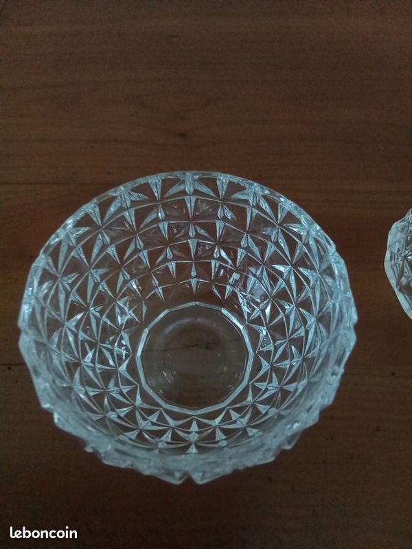 Bonbonnière ou sucrier en verre transparent, en forme d'ananas (image 3)