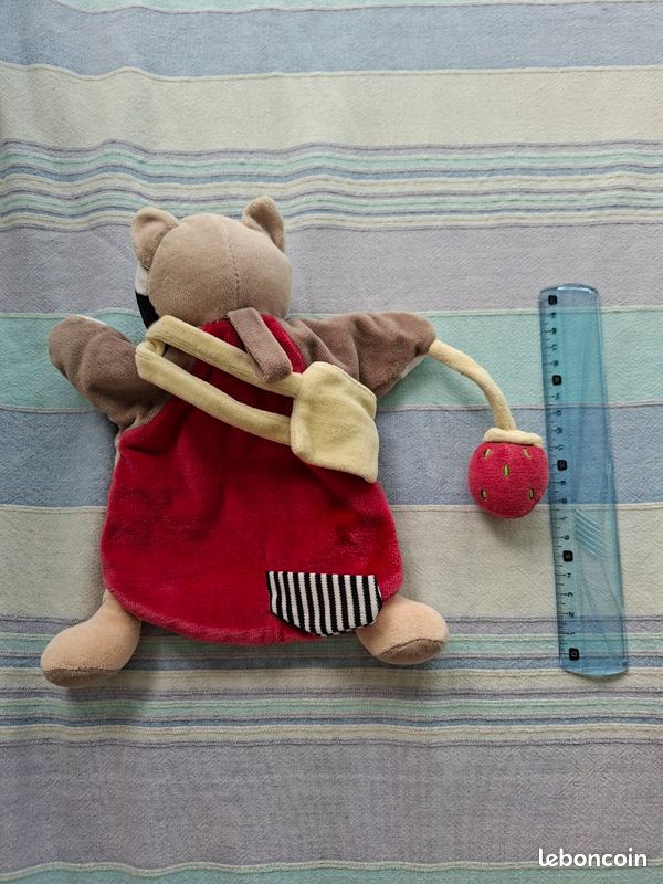 Marionnette Raton Laveur En Peluche 26 Cm – Uni-Toys, Doudou De La Forêt, Jouet Réaliste Et Lavable, Cadeau Pour Enfants