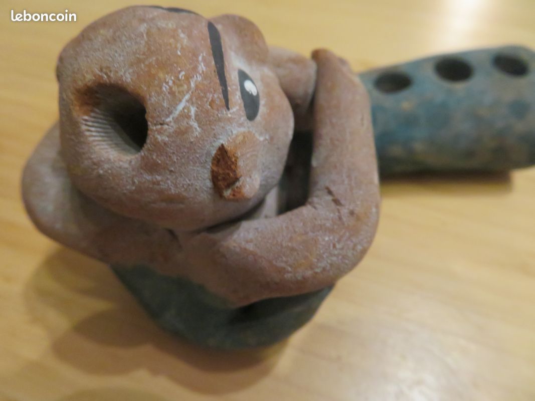 Lot de 2 sculptures en terre cuite, ethnique (Mexique?), érotique (image 2)