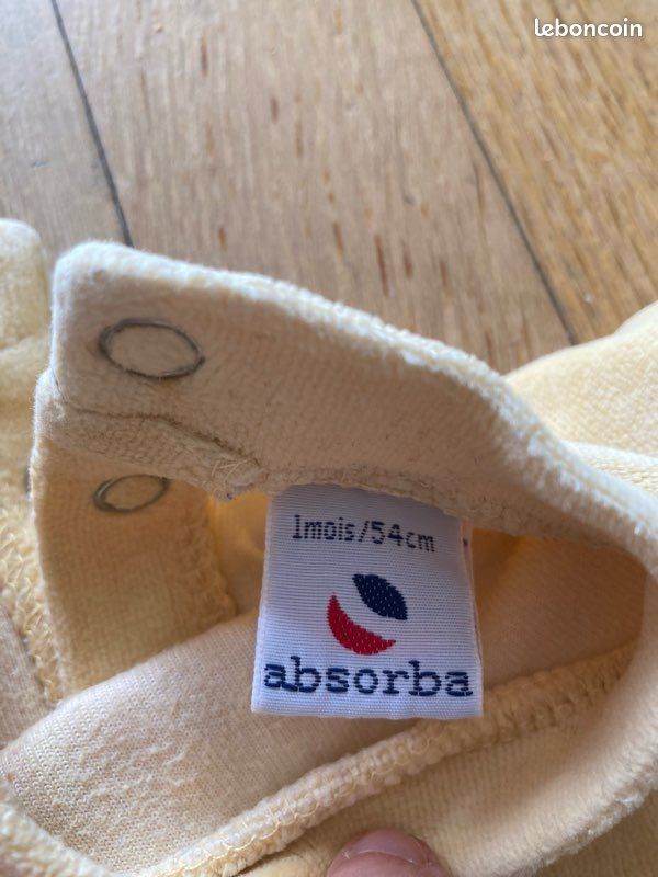 Grenouillère bébé mixte velours – 1 mois – Motif ourson clown (image 5)