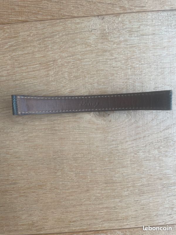 Bracelet cuir Poiray vert bronze (image 2)