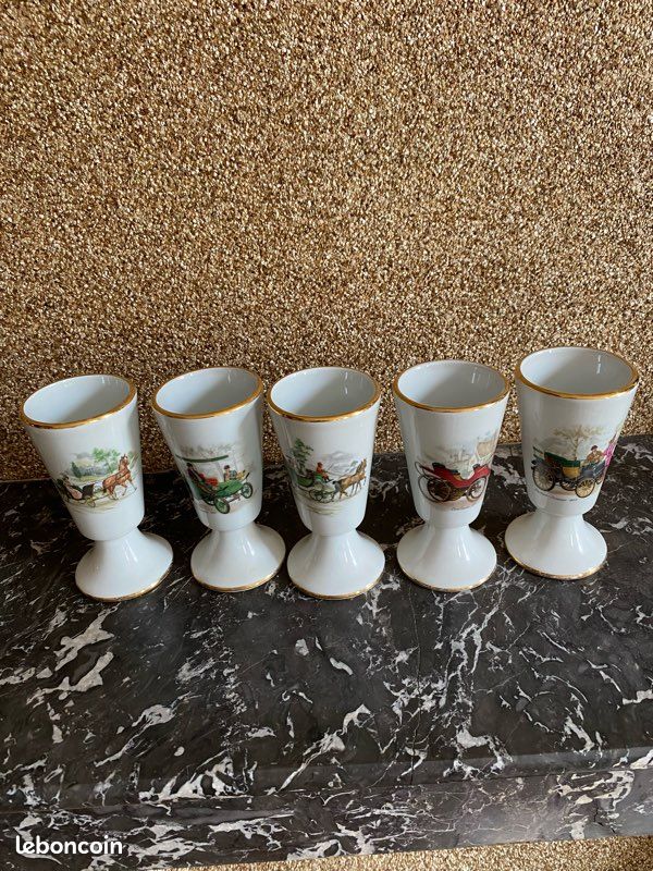5 mazagrans en porcelaine (image 2)