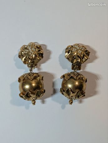 Rossi Paris - Boucles d'oreilles pendantes Cœur – eKaBijouxVintage