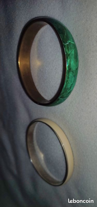 BRACELETS choix 1 blanc + 1 vert _ années 1990 (image 6)