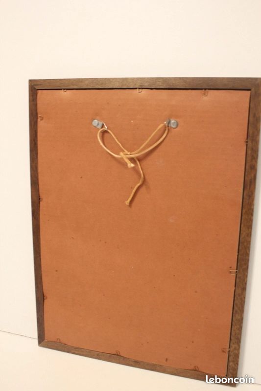 Cadre miroir FEMME voiture ancienne 40 x 30 cm environ (image 4)