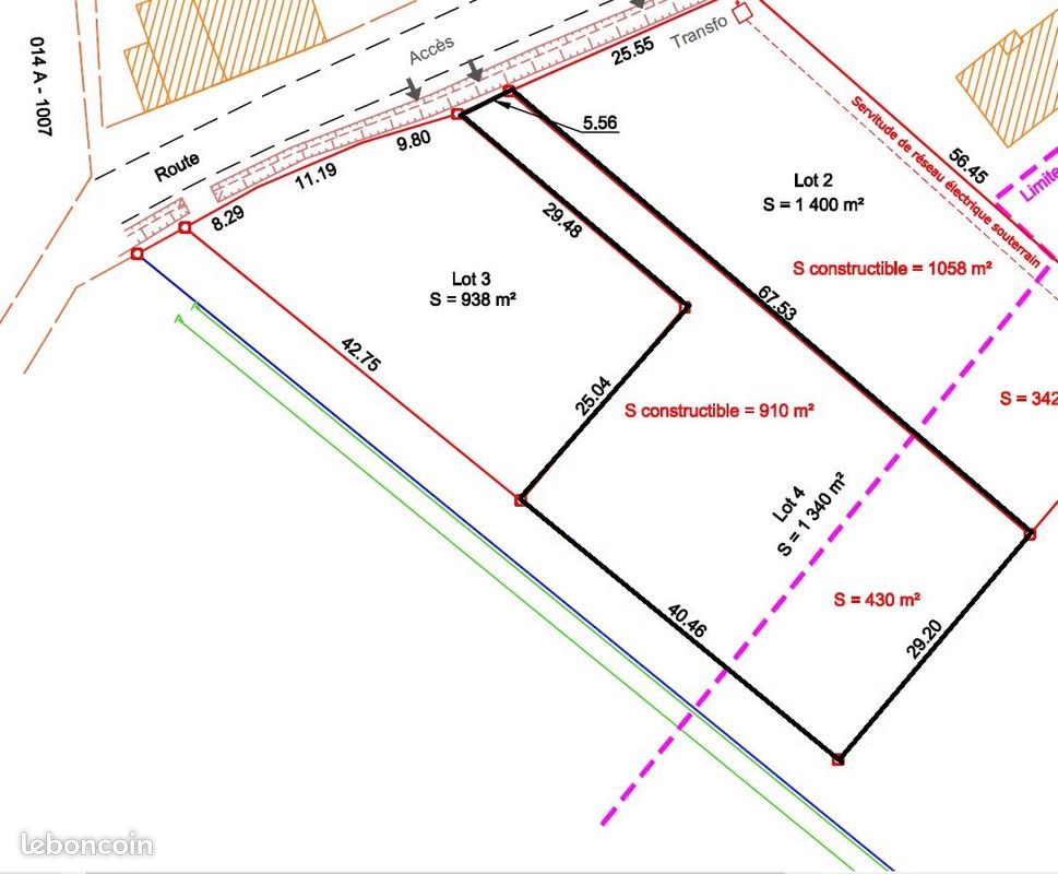 Terrain constructible 910 m2 · à Saint-Georges-Antignac · 14 900 €