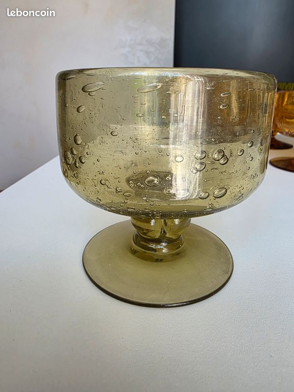 Lot de 10 coupes en verre soufflé Biot (image 4)