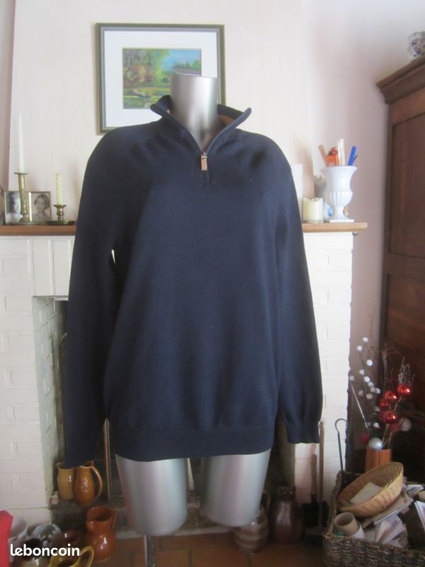 Pull bleu marine homme Kiabi taille XL neuf (image 1)