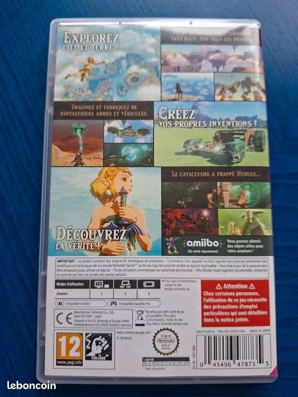 Jeux Nintendo Switch : Zelda, Tears of the Kingdom (image 2)