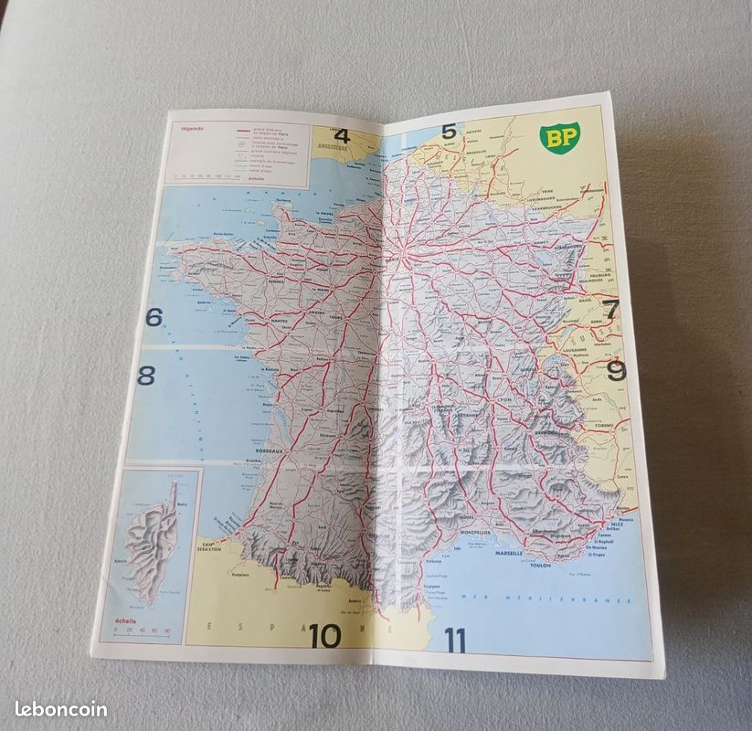 Publicité Ancienne - Carte De France Des Voies Ferrées Et Aéroports - 1974