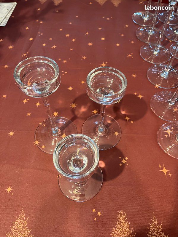 Lot De 3 Bougeoirs Coniques En Verre Ambré Pour Bougies Piliers, Bougeoirs Pour Mariage, Festival, Dîner Et Fête (ambre