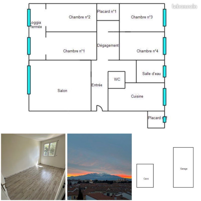 Appartement 5 pièces 95 m² · à Perpignan · 95 m² · 70 000 €