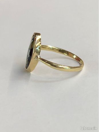 Bague Ancienne En Or 18 Carats - Signée L.Clément Limoges - Taille 59 - Style Camée - Occasion