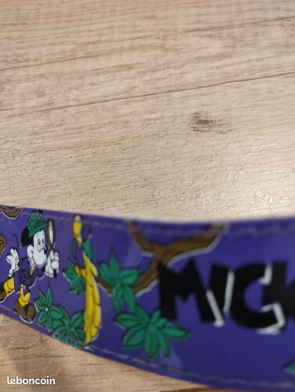 Lot de 2 ceintures enfants année 80 Mickey et Schtroumpfs (image 4)