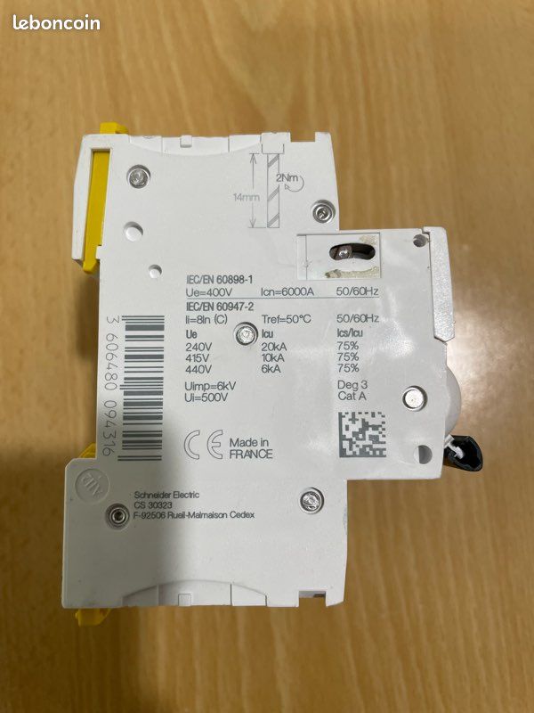 Dijoncteur Schneider ic60n 16A (image 2)