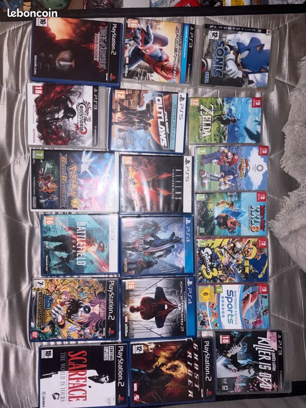 Lot De 20 Jeux Vidéo – PC / PSP / PS3 / PS4 / PS2 – Occasion
