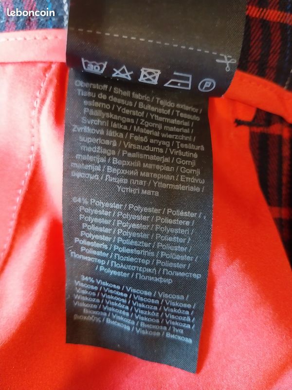 Pantalon à carreaux tartan rouge et bleu marine — s.Oliver (T46 / XXL) (image 11)