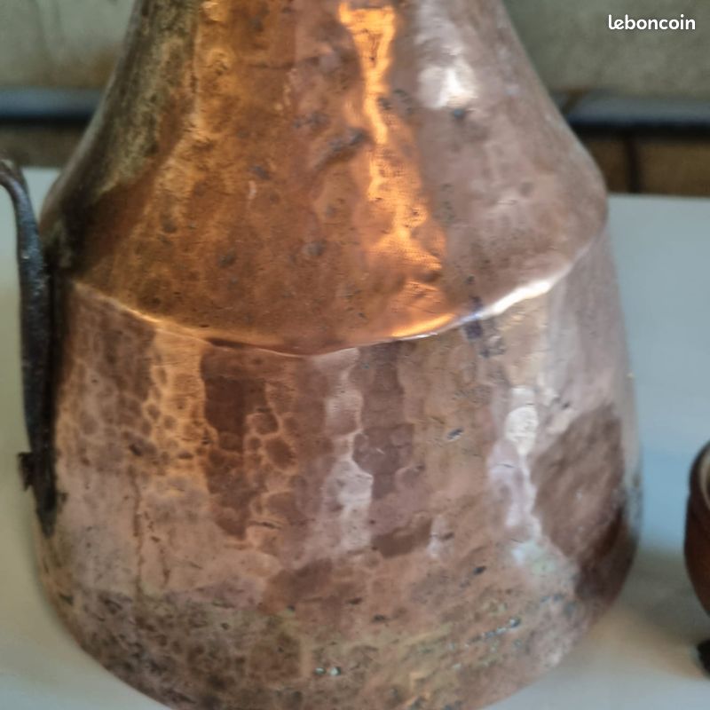 Pichet en cuivre + petit chauffe portion tripode (image 3)