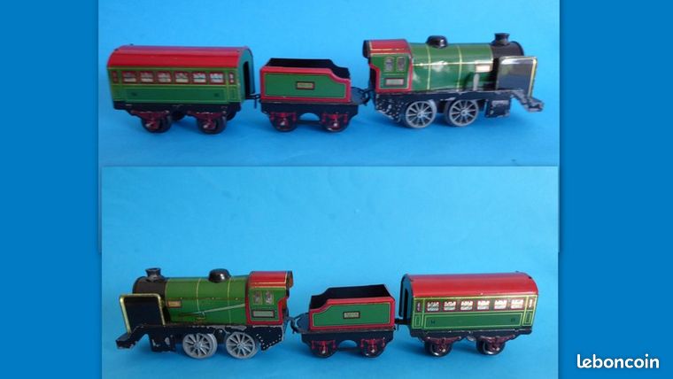 Train Hornby O - Locomotive Vapeur 3615 + Tender + 2 Voitures Voyageurs - Occasion