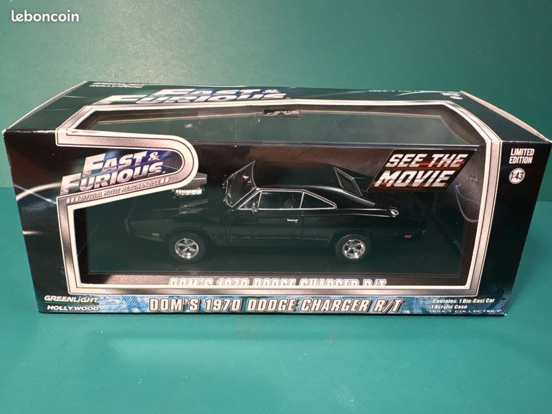 Voiture miniature Dom's 1970 Dodge Charger R/T 1/43 Greenlight - Collection