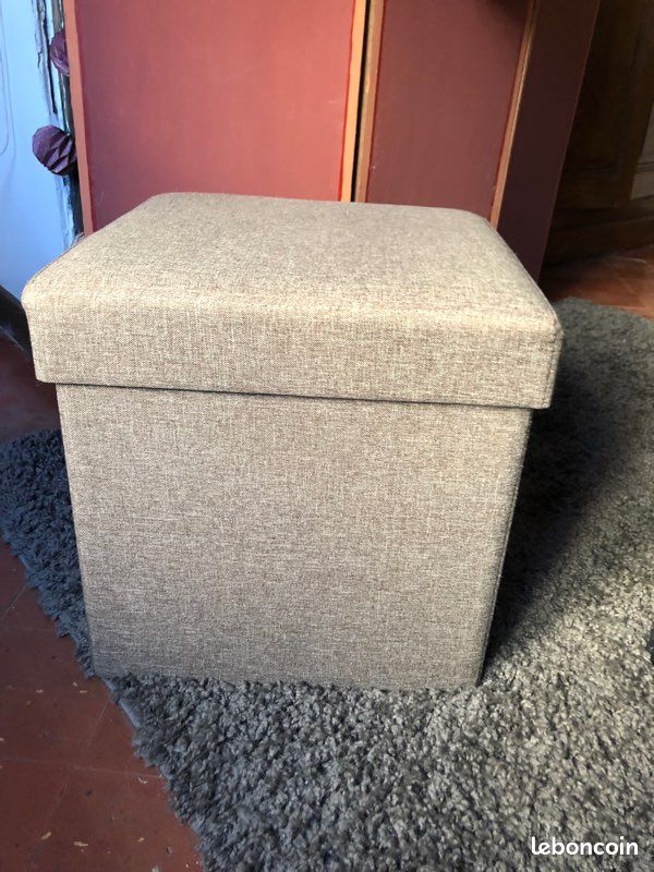 Pouf coffre en tissu (image 1)
