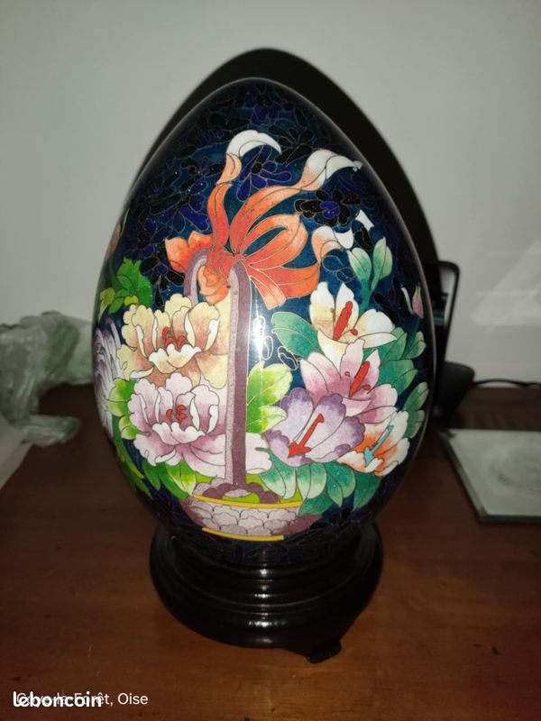Oeuf en cloisonné Haut 27 cm (image 3)