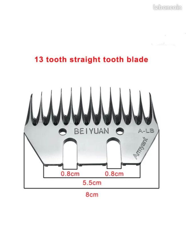 Lames De Rechange Pour Tondeuse Mouton - Acier Inoxydable - 9 Dents Courbées - Moutons, Alpagas, Chèvres