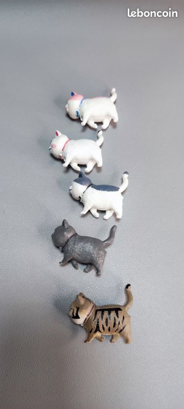 5 figurines chats kawaii | Cadeau déco mignon et coloré (image 3)