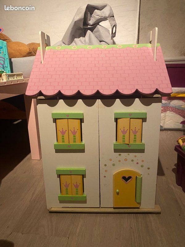 Sylvanian family et maison bois toy van (image 1)