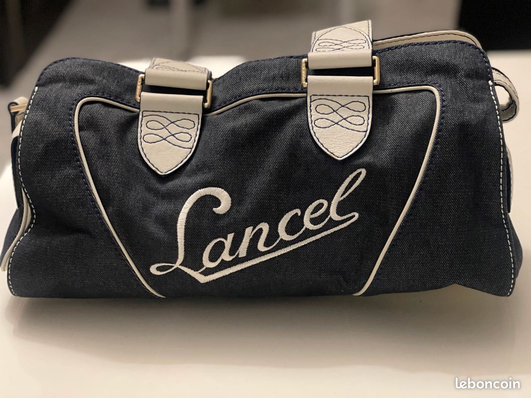 Sac Lancel cuir et demim jean (image 2)