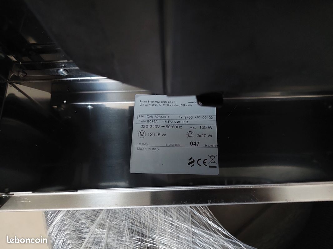 Hotte aspirante Bosch DHU626M - Neuve jamais installée (image 10)