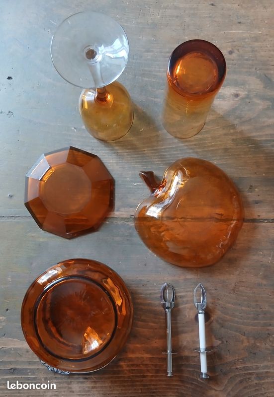 Bonbonnière verres coupelles ambré ( a partir de 12) (image 7)
