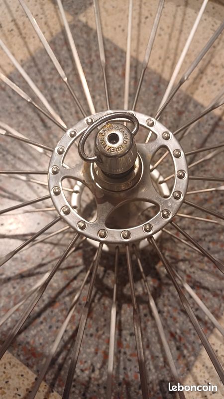 Paire De Moyeux Piste Fixie Campagnolo C-RECORD SHERIFF PISTA 32t (Italie, Alu)