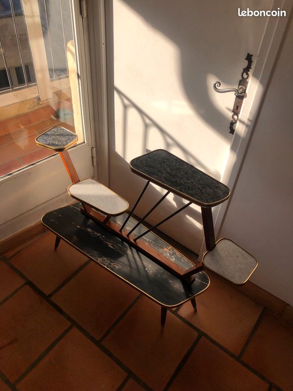 Table porte plantes vintage des années 50 - German plant stand 1950s (image 4)
