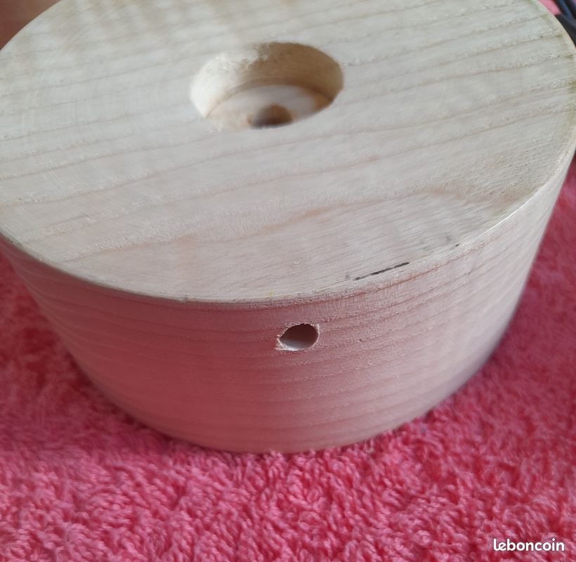 Pied de lampe, bois naturel x 3 (image 4)
