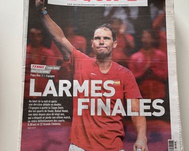 Rafa pour toujours ❤️ La une du journal L'Equipe du lundi 26 mai